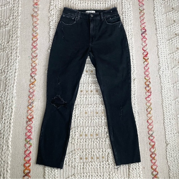 Abercrombie & Fitch Curve Love Distressed Jeans black - Picture 4 of 9